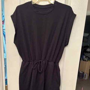 A New Day Target black cap sleeve dress with pockets